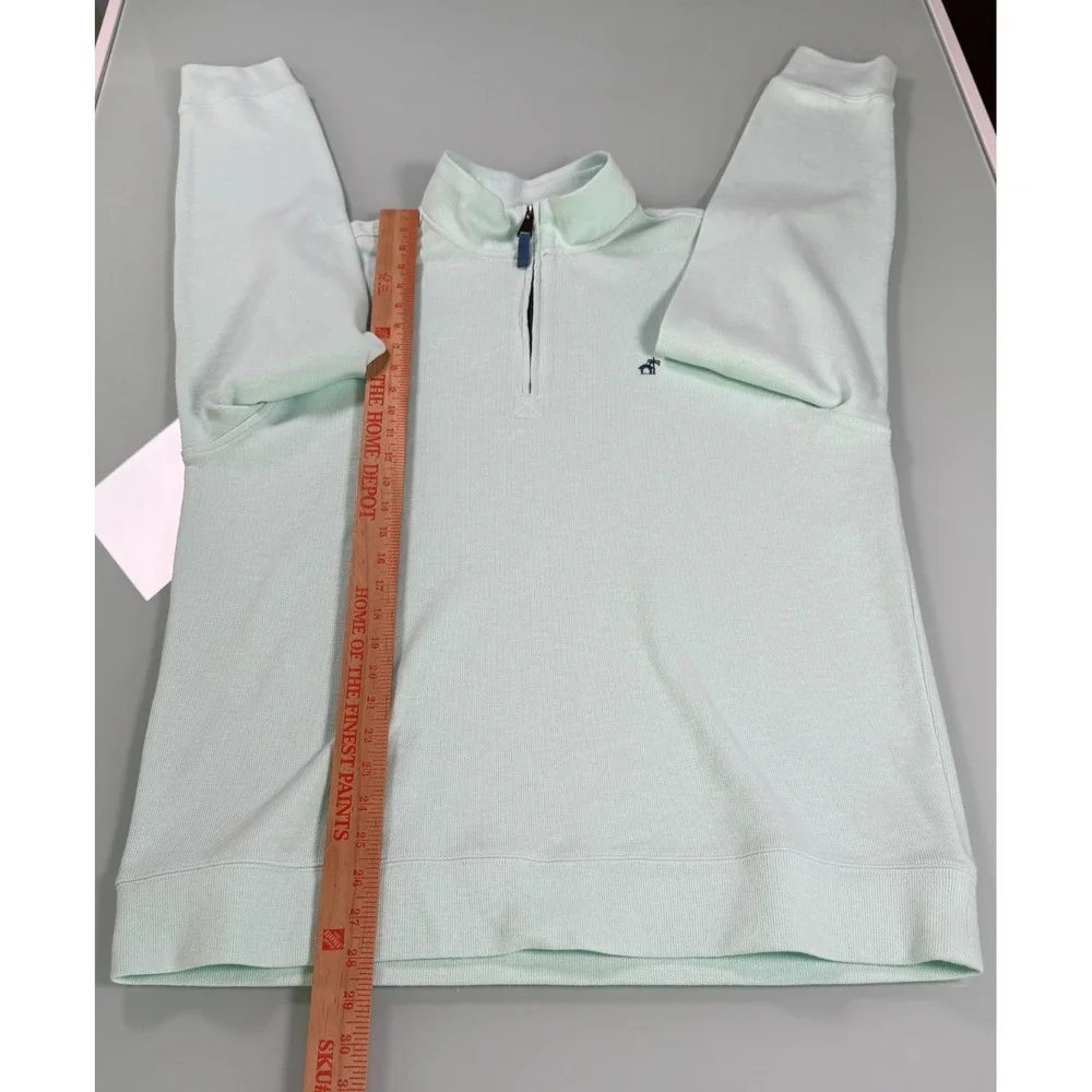 Caribbean Joe Quarter Zip Pullover Sweater Mens White Long Sleeve Preppy - Large